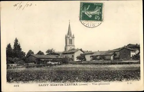 Ak Saint Martin Lestra Loire, Vue générale