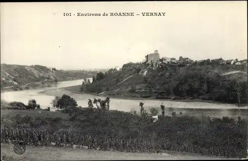 Ak Vernay Loire, Totalansicht
