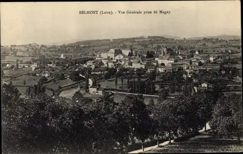 Ak Belmont Loire, Vue générale prise de Magny