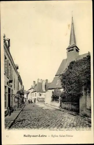 Ak Sully Loiret, Église Saint Ythier