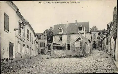 Ak Luzarches Val-de-Oise, Montée de Saint Côme