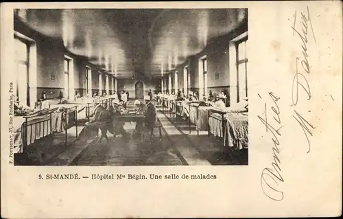 Ak St. Mandé Val-de-Marne, Hôpital Bégin, Salle de malades