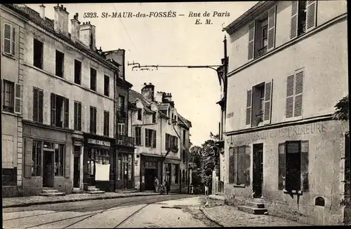 Ak St. Maur des Fosses Val-de-Marne, Rue de Paris