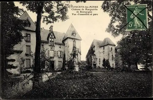 Ak Couches les Mines Saône-et-Loire, Château de Marguerite de Bourgogne