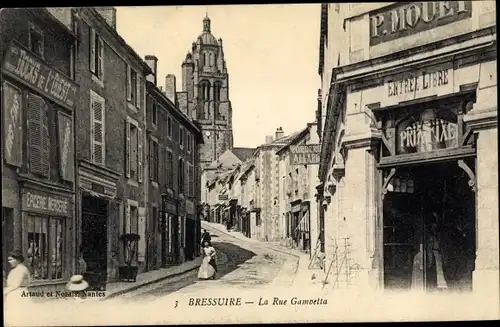 Ak Bressuire Deux Sevres, La Rue Gambetta