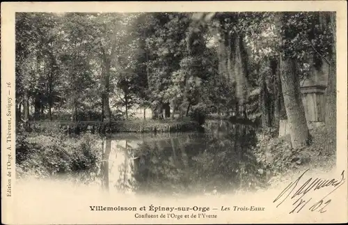 Ak Villemoisson Essonne, Les Trois Eaux