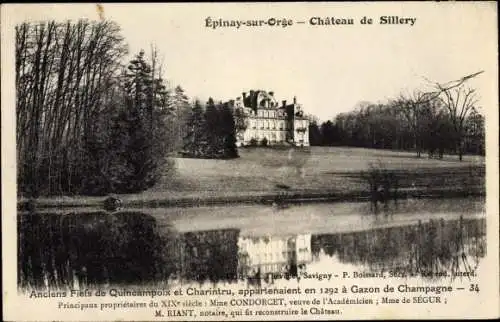 Ak Epinay sur Orge Essonne, Vue du Château de Sillery