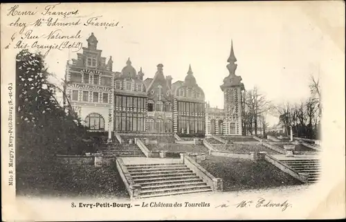 Ak Evry Petit Bourg Essonne, Vue du Château des Tourelles