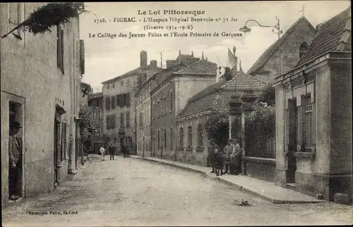 Ak Figeac Lot, L'Hospice Hôpital Benevole