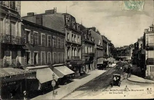 Ak Montlucon Allier, Boulevard de Courtais