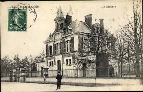 Ak Marmagne Cher, La Mairie