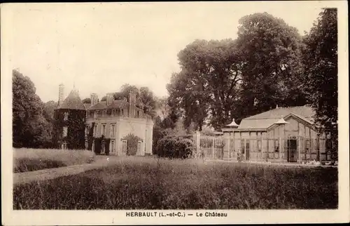 Ak Herbault Loir et Cher, Vue du Château