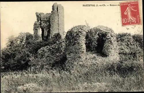 Ak Freteval Loir et Cher, Ruines