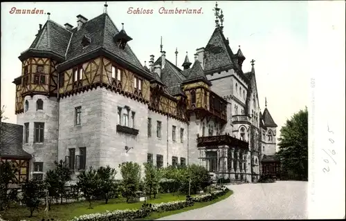 Ak Gmunden in Oberösterreich, Schloss Cumberland, Photochromie
