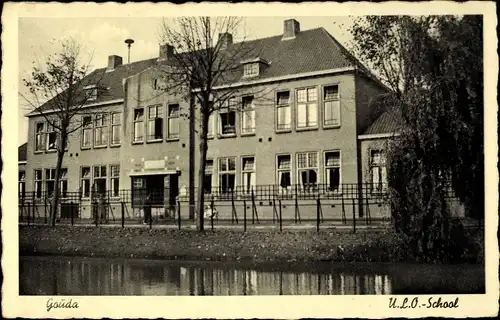 Ak Gouda Südholland Niederlande, ULO School