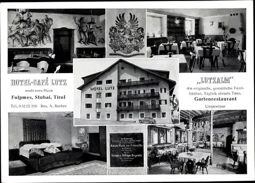 Ak Fulpmes Stubai Tirol, Hotel Café Lutz, Lutzalm