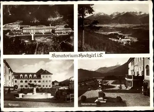 Ak Hochzirl Tirol, Sanatorium, Terrasse, Damenterrasse