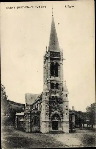 Ak Saint Just en Chevalet Loire, L'Église