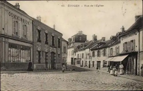 Ak Écouen Val-de-Oise, Rue de l'Église