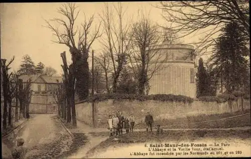 Ak Saint Maur des Fosses Val-de-Marne, Parc, l'Abbaye