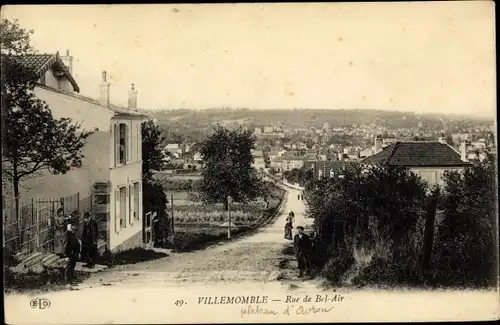 Ak Villemomble Seine-Saint-Denis, Rue de Bel Air