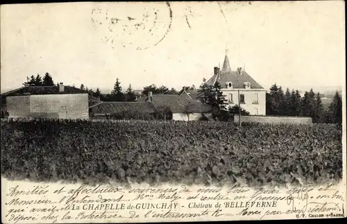 Ak Chapelle de Guinchay Saône-et-Loire, Château de Belleverne