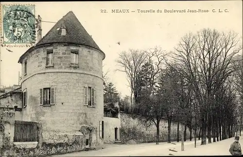 Ak Meaux Seine et Marne, Tourelle du Boulevard Jean Rose