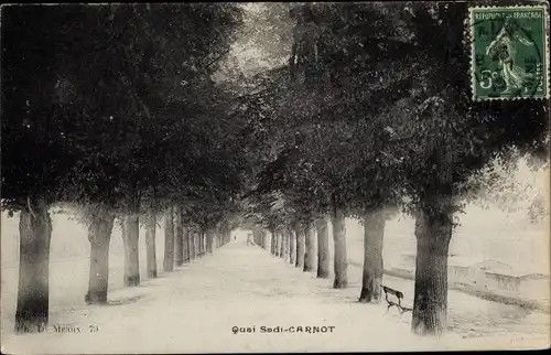 Ak Meaux Seine et Marne, Quai Sadi Carnot