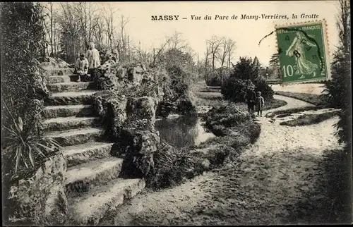 Ak Massy Essonne, Vue du Parc de Massy Verrieres