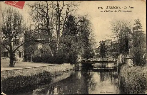 Ak Etrechy Essonne, La Juine au Château de Pierre Brou