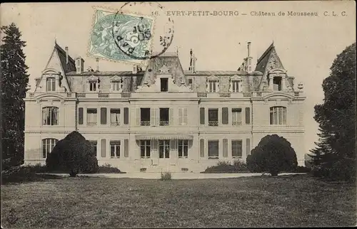 Ak Evry Petit Bourg Essonne, Vue du Château de Mousseau