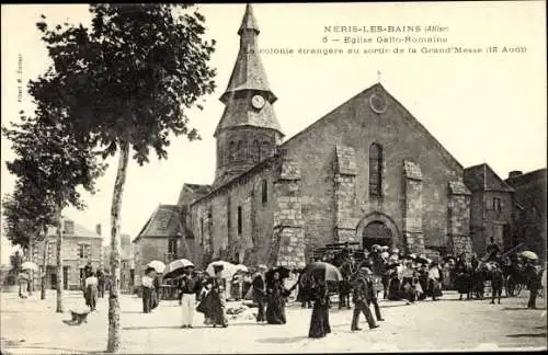 Ak Néris les Bains Allier, Église Gallo Romaine