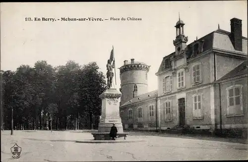 Ak Mehun sur Yèvre Cher, Place du Château