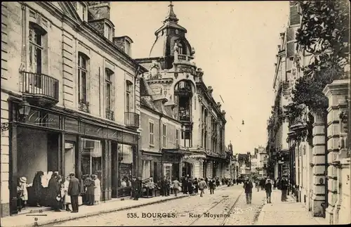 Ak Bourges Cher, Rue Moyenne