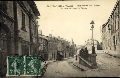 Ak Saint Mihiel Meuse, Rue Haute des Fosses, Rue du General Blaise