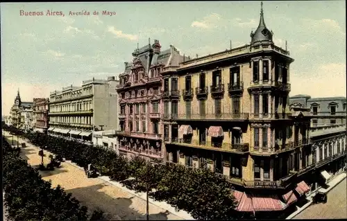 Ak Buenos Aires Argentinien, Avenida de Mayo