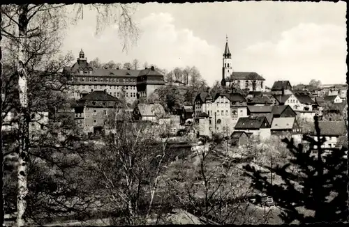 Ak Hartenstein im Erzgebirge Sachsen, Panorama vom Ort