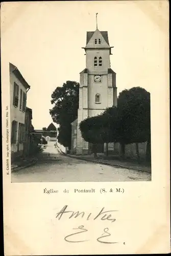 Ak Pontault Seine et Marne, Eglise