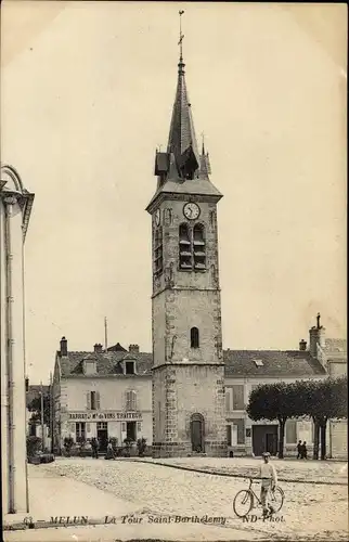 Ak Melun Seine et Marne, Tour Saint Barthelemy