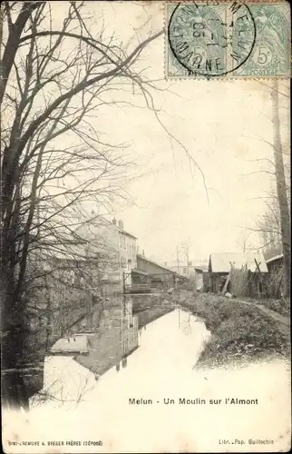 Ak Melun Seine et Marne, Moulin sur l'Almont