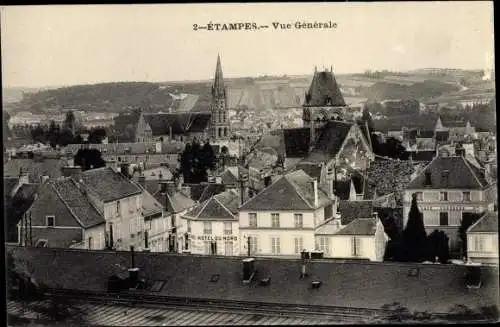 Ak Etampes Essonne, Vue générale