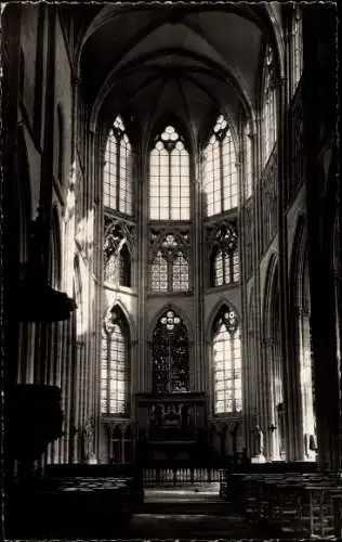 Ak Saint Sulpice de Favières Essonne, Intérieur de l'Eglise