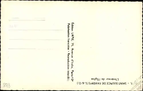 Ak Saint Sulpice de Favières Essonne, Intérieur de l'Eglise
