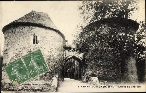 Ak Champtoceaux Maine et Loire, Entrée du Château