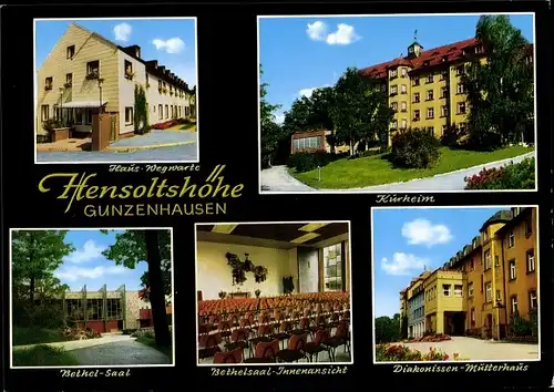 Ak Gunzenhausen im Fränkischen Seenland, Hensholtshöhe, Haus Wegwarte, Kurheim