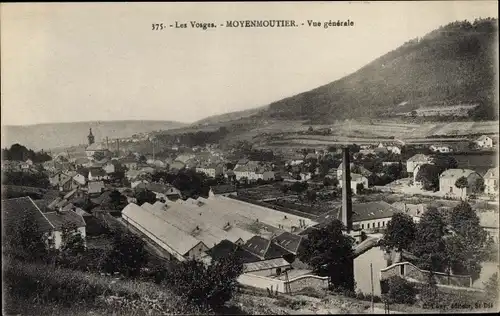 Ak Moyenmoutier Vosges, Vue générale, usine