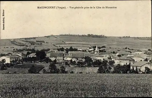 Ak Maconcourt Vosges, Vue générale prise de la Côte de Bloussière