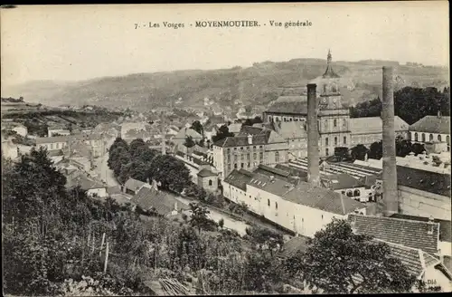 Ak Moyenmoutier Vosges, Vue générale