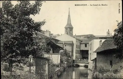 Ak Mirecourt Vosges, Le Canal du Moulin