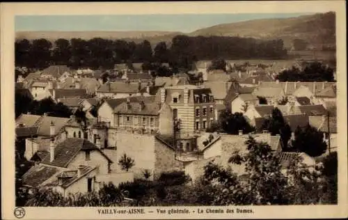 Ak Vailly sur Aisne Aisne, Vue générale